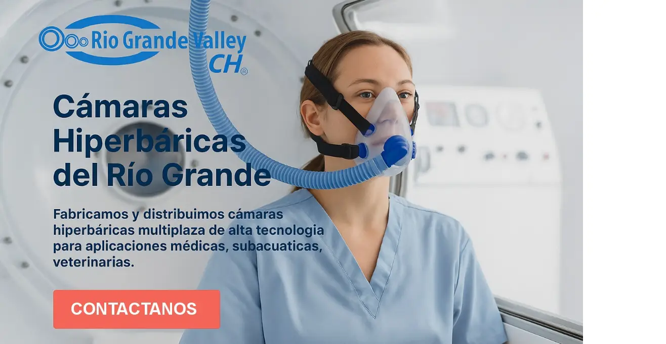 Persona utilizando una cámara hiperbárica de RGVCH